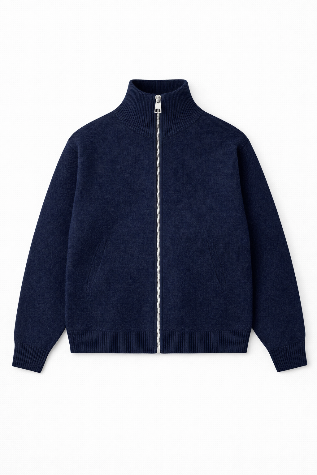 Knitted zip sweater