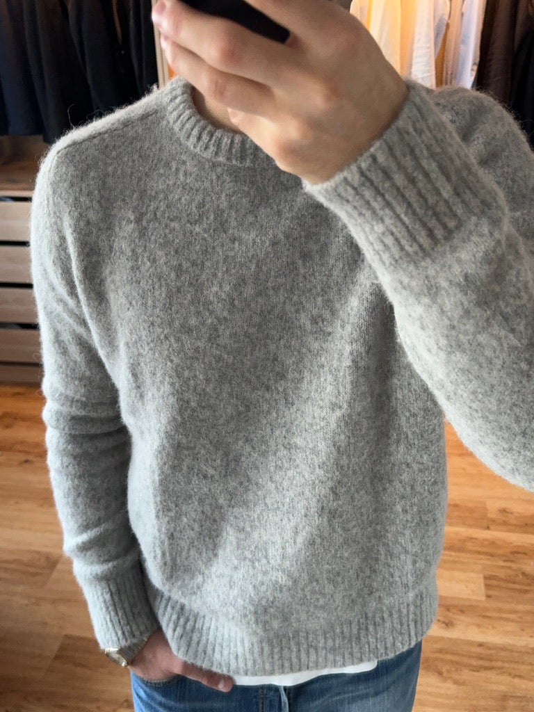 Grey knitted sweater