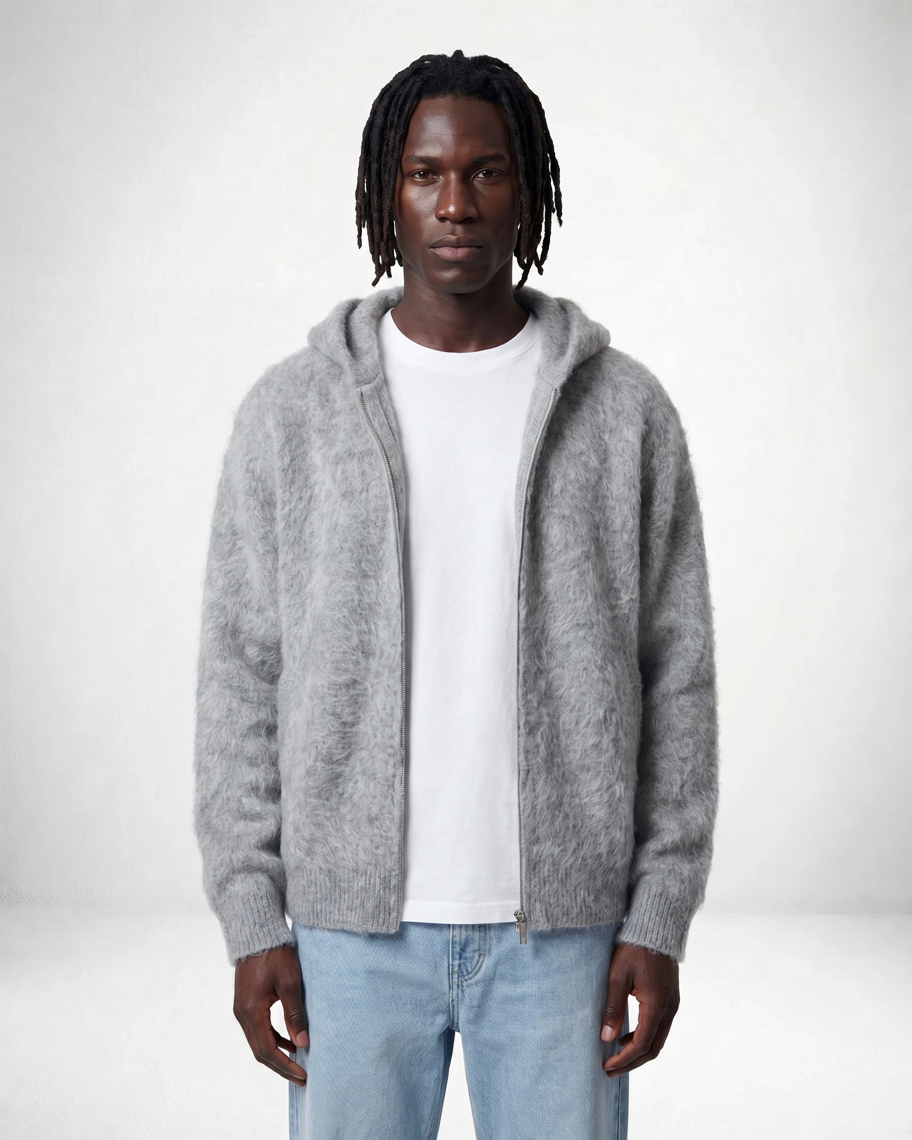 Grey knitted hoodie – Viktors Wardrobe