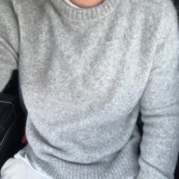 Grey knitted sweater